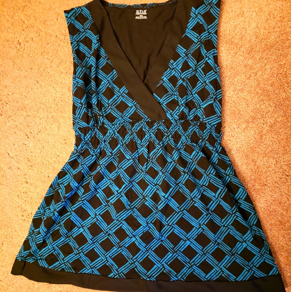 Blue squares tank top